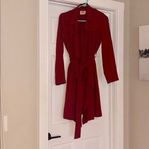 Red Orion London trench belted